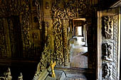 Myanmar - Mandalay, Shwenandaw Kyaung (the Golden Palace) a wonderful example of the Burmese unique teak architecture and wood-carving art. 